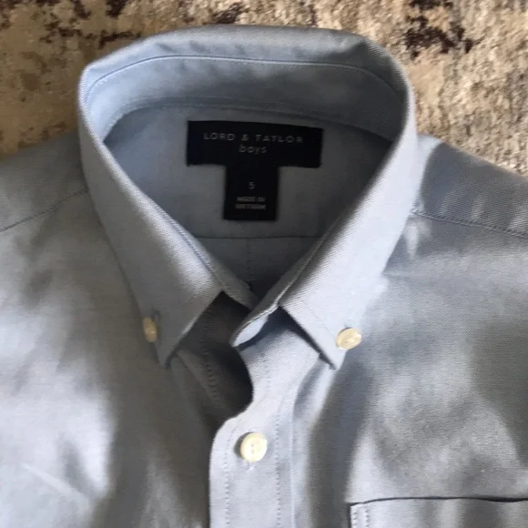 Lord and Taylor Blue chambray boys dress shirt 5 NWT - Picture 2 of 4